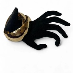 Minimalist Gold Cuff Interlocking Bracelet