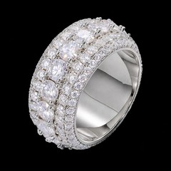 2 Ct Round Cut Simulated Diamond Full Eternity Band Ring 14k White Gold Plated
