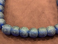Single Strand Round Beaded Statement Necklace Purple 28 inch