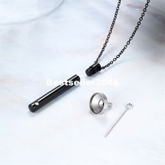 10pcs Urn Necklace for Ashes Cremation Cylinder Memorial Stainless Steel Pendant
