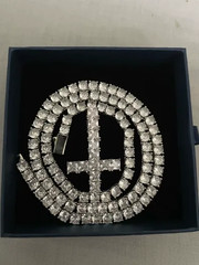 Upside Down Cross Chain Necklace Playboi Cart Opium Diamond Tennis Chain Pendant