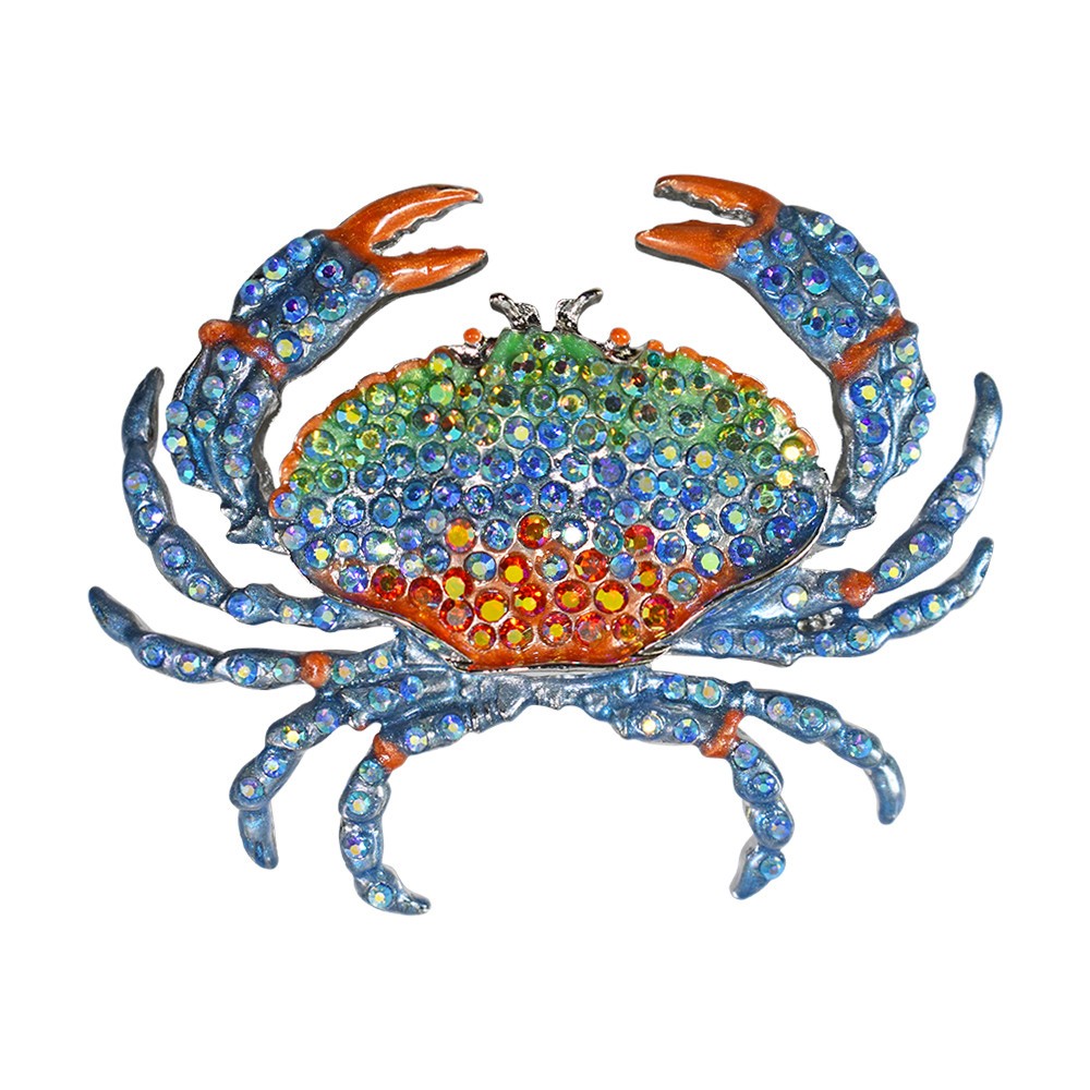 Kirks Folly Bobby Blue Crab Pin Pendant (Silvertone)