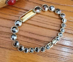 Heidi Daus Graduated Bezel Set Crystal Brulee Deco Tennis Bracelet DUTY INCL.-7″