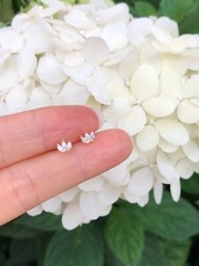Marquise Cz Three Stone Stud Earrings 925 Sterling Silver Dainty Post 4.5mm Gold