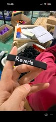 Engraved Custom Silicone Bangle Bracelets Wristbands WKS Reverie Black White