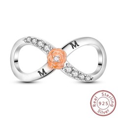 Optional 925 Sterling Silver DIY Charm Bead AAA CZ For Original Women Bracelet