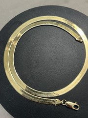 Solid 14k Italian Gold Herringbone Chain