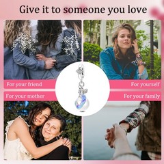 MULA Fine 925 Stering Silver DIY Charm Mermaid Pearl Pendant for Women Bracelet