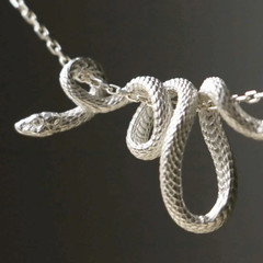 925 Sterling Silver Snake Necklace Pendant Winding Punk Hip Hop Jewelry Gift New