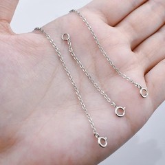 925 Sterling Silver Necklace Extenders 2 3 4 Inch Extension Chain Set