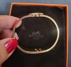 Hermes Click H Enamel Bracelet Bangle Click Crack.