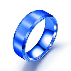 1PC Stainless Steel Ring Brushed Matte Band Men Women Wedding Multicolor 6mm 8mm
