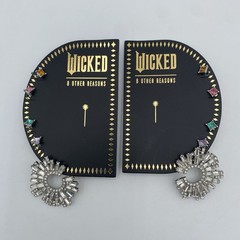 Wicked 8 Other Reasons X Revolve Glisten 5 Piece Earring Set Glass & Rhodium
