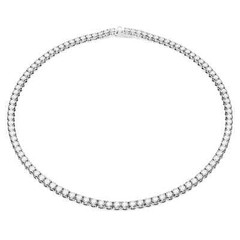 Swarovski Matrix Tennis Necklace Round Cut White Rhodium Plated 5681796