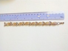 Vtg Sterling Silver 925 Interlocking Fish Links Chain 8″ Bracelet 33.56 grams