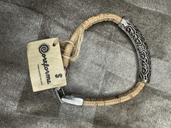 Corkforme Cork Bracelet Small Silver Tone Bar Made In Portugal Unisex Jewelry