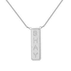 Custom Name Zirconia Letters Diamond Pendant Necklace Box Chain Jewelry Women
