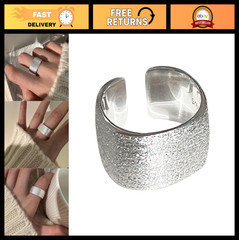 Adjustable 925 Sterling Silver Thumb Band Rings, High Polish Open Design for Wom