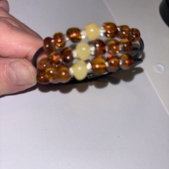 Amber Wrap Bracelet, 3 Strands, Poland