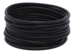 Black Silicone Jelly Bracelet Set Extremely Strong, Soft & Stretchy Adult Size