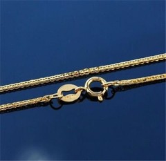 18K Solid Gold Wheat Chain Necklace For Women 18”L GUARANTEED 18KT PURE GOLD