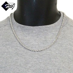 20″MEN’s Stainless Steel 3.5mm Silver Smooth Rope Chain Necklace