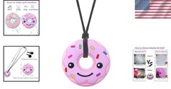 Versatile Donut Shaped Chew Necklace for Anxiety Relief – Perfect for All Ages