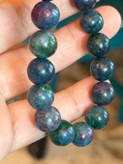 Ruby Emerald Kyanite Bead Bracelet Natural Crystal Gemstone 1pc
