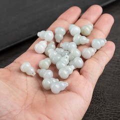 1pcs 15x10mm Natural Small Gourd Emerald Jade Pendant Handmade DIY Beads