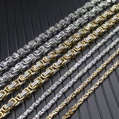 Stainless Steel Byzantine Chain Bracelet | Gold/Silver | Multiple Sizes