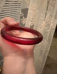 Blood amber bangle 60mm
