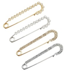 Lixdrem 4pcs Brooche Pins, Sweater Shawl Hat Clips Decorative Safety Pins for…