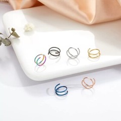 Surgical Steel Hoop Ring Sleeper Earrings Lip Ear Nose Body Piercing 1PC 6-10 MM
