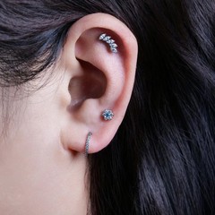 F136 Pure Titanium Hypoallergenic Implant Grade Studs, G23 Small Dainty Cubic…