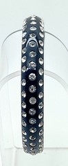 Boho black round Lucite Plastic clear rhinestone party fashion bangle bracelets