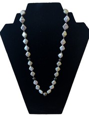 Exquisite Fresh Water Baroque Pearl Necklace Black and White Pearls 20″ Long