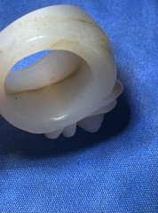 Detailed Insect Design Statement Ring 8.5 Size 17.76g Ivory/ Beige Color