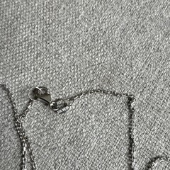 Jennifer Miller Signed 925 Sterling Silver CZ Station Necklace, Cable Chain