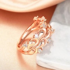 Round Cut Simulated Diamond Women’s Gorgeous Wedding Ring 14k Rose Gold Plated