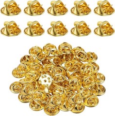 50PCS Gold Locking Pin Backs for Secure Enamel Pins Replacement – Copper