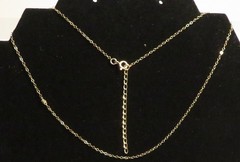 14K Yellow Gold 1/20 Filled Dainty Cable Link Chain Adjustable Vintage 16- 18″