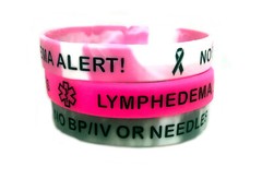 Lymphedema Alert No Bp/IV/Needles Silicone Bracelet 3 Color Choices