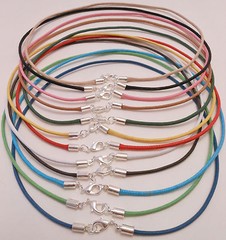 Surfer Choker Necklaces with Silver Lobster Clasp – 2mm Cotton Cord -Made in USA