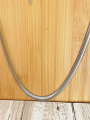 FLAT SNAKE CHAIN NECKLACE – STAINLESS STEEL- 26 – 30 inches with 4″ extender