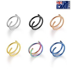 Surgical Steel Hoop Ring Sleeper Earrings Lip Ear Nose Body Piercing 1PC 6-10 MM