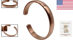 Hand Forged 100% Copper Adjustable Cuff Bracelet – Unique Elegant Design