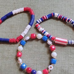 Set of 3 Patriotic Stackables. Happy 250th America. 5009.