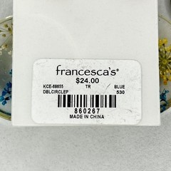 Francesca’s Gold Tone Pressed Flowers Dangle Post Earrings Pierced Pair