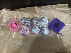 8 Original Art Pins And 2 Cat Eyes (6 Big Helluva Boss Pins + 2 Small Pins)
