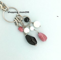 Lia Sophia “Neapolitan” Silver Tone w/Glass & Resin Beads Necklace 16-19″